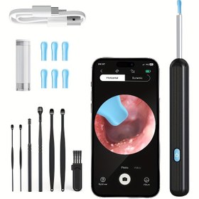 Resim 7 Parça Akıllı İşitsel Kulak Kiri Temizleme Seti Çözümlenemez: Bağlantısız Wifi Kamera ile Ear Spoon ve Tümleşik Kit, Oturma Odası, Şık Ev Dekoru Yatakhane Banyo Aksesuar Seyahat, Ýaşlar Partiler Doğum Günleri, ýetišginlik Hediyeler Erkek Annem Babam Arkadaş ýylbaşa 