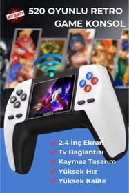 Resim Aydoganticaret44 P5 Uyumlu Taşınabilir 520 Oyunlu Kablosuz Oyun Konsolu Atari Oyun Konsolu Game Stick Retro Konsol 