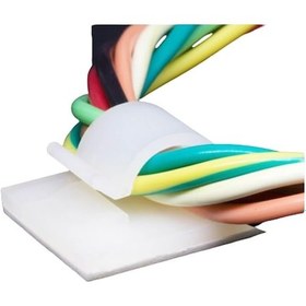 Resim Wcl2 Kablo Sabitleme Kelepçesi Klipsi Yapışkanlı Duvar Kablo Tutucu 25 x 24 x 12,5 MM Şeffaf 30 Adet 