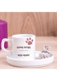 Resim Veterinerlere Özel Türk Kahve Fincanı Ve Altı Beyaz 
