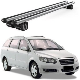 Resim Pençe Chery Cross 2007-2015 Uyumlu Gri Ara Atkı Port Bagaj Tavan Barı 