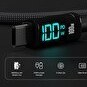 Resim Bix Type-C to Type-C 100 W 480 Mbps E-Marker Çipli LED Dijital Ekranlı Şarj ve Data Kablosu 1 M Siyah 