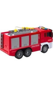Resim Farbu Oyuncak Sürtmeli 1:18 Sesli Işıklı Su Püskürtmeli Çift Merdivenli Full Fonksiyon Eğitici Çocuk Oyuncak Itfaiye Arabası 