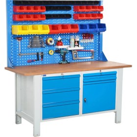 Resim Star Çelik Atölye Çalışma Tezgahı (1600 x 720 x 830-930/1844 mm) 