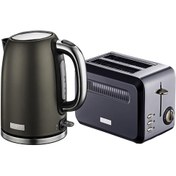 Resim Berghoff GEM TITAN 1.7 Litre Siyah Su Isıtıcısı + Ekmek Kızartma Makinesi - 980W, 2 Dilim 