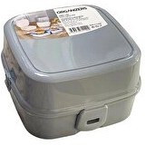 Resim Mithra Life 4 Bölmeli Çatal Kaşıklı Plastik Beslenme Saklama Kutusu MIT1095 