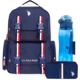 Resim U.s. Polo Assn. Sırt Çantası + U.s. Polo Assn. Kalem Çantası - Suluk + Matara 3 Lacivert 