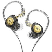 Resim Suofeng Kz Edx Pro Metal-reçine Kulaklık, Ergonomik Kulak Kanca, Oksijenizsiz Bakır Kablolu, 10hz-20khz Frekans Aralığı, Siyah Miksiz Model: Edx Pro 