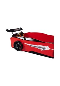 Resim Kırmızı Arabalı Yatak Sport Mst Full Ledli Kumandalı Ve Müzikli 90x190 Cm 