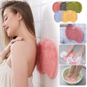 Resim Kaymaz Silikon Sırt Temizleyici & Masaj Pedi Emiş Kupaları ile – Derin Temizlik için Rahat Peeling Banyo Matı, Rahatlatıcı Ayak & Vücut Bakımı, Yumuşak Pürüzsüz Yüzey, TPR Malzeme, Kolay Temizlenebilir, Pembe 