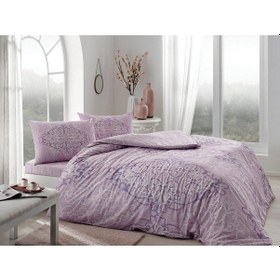 Resim Taç Çift Kişilik Ranforce Nevresim Takımı Luna Lila 