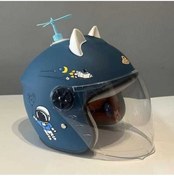 Resim Didadodo 4-12 Yaş Çocuk Sonbahar Kış Sıcak Kask - Lacivert, Renkli Tasarım Lacivert 