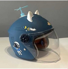 Resim Didadodo 4-12 Yaş Çocuk Sonbahar Kış Sıcak Kask - Lacivert, Renkli Tasarım Lacivert 