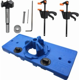 Resim Dadata 35MM Gizli Menteşe Sondaj Jigleri Menteşe Deliği Saw Jig Sondaj Kılavuzu Bulucu Delek Açıcı Dolapları Ağaç Işleme Aracı Seti (Yurt Dışından) 