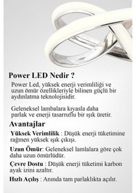 Resim Vino Riserva Model Krom Kaplama Metal Salon Mutfak Oturma Yatak Odası Modern Led Plafonyer Avize Krom 