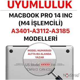 Resim Apple MacBook Pro 14 inç M4/Pro/Max A3401 A3112 A3185 ile Uyumlu Kılıf Sert Mat Buzlu Kapak ŞEFFAF 