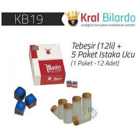 Resim Leyaton Bilardo Tebeşiri ve Istaka Ucu Bilardo Seti 