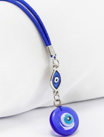 Resim biuti Elips Çerçeveli Nazar El Yapımı Cam Nazar Boncuklu Araba Dikiz Ayna Süsü, Yeni Araba Hediyesi 