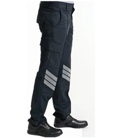 Resim Özel Güvenlik Pantolonu Yeni Model Fosforlu Siyah 