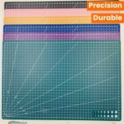 Resim Precision A3 Döner Kesim Matı - Büyük Kare Çizgiler (Çapraz, Yatay, Dikey), Kaymaz Yüzey, Döner Kesicilerle Uyumlu - Dikiş, Patchwork, El İşi, DIY için Dayanıklı PP Malzeme - Profesyonel Terziler ve Hobiçiler İçin, Uzun Ömürlü Malzeme, Net İşaretlemeler, Sağlam Yapı, Dikiciye Gerekli 
