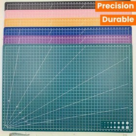 Resim Precision A3 Döner Kesim Matı - Büyük Kare Çizgiler (Çapraz, Yatay, Dikey), Kaymaz Yüzey, Döner Kesicilerle Uyumlu - Dikiş, Patchwork, El İşi, DIY için Dayanıklı PP Malzeme - Profesyonel Terziler ve Hobiçiler İçin, Uzun Ömürlü Malzeme, Net İşaretlemeler, Sağlam Yapı, Dikiciye Gerekli 