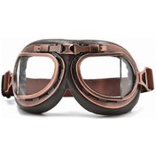 Resim Retro Motosiklet Gözlükleri Vintage Kask Güneş Gözlükleri Yürüyüş Kayak Gözlükleri Şeffaf Lensler 