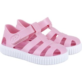 Resim Igor S10289-010 Nıco Pembe Sandalet Yaz Sezonu İçin Erkek Çocuk Suni Deri Tabanlı Tasarım 