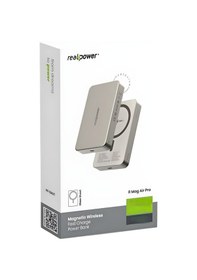 Resim Realpower R Mag Slim 20w Pd 5000 Mah Magsafe Powerbank - Natural Natural 