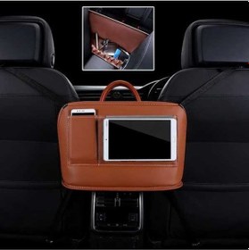 Resim Pazly Cbtx Araç Koltuk Askı Çantası Kahverengi Kapak Cep Telefonu Saklama Çantası 