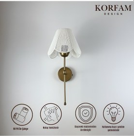 Resim Rosalinda Aplik - Beyaz Çiçek Şeklinde Kablosuz Pilli Aplik Çok Renkli 