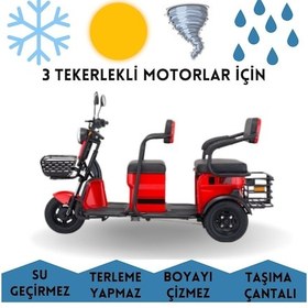 Resim Motolux Fayton Fx11 3 Tekerlekli 3 Kişilik Motor Brandası Su Geçirmez Motosiklet Örtüsü 