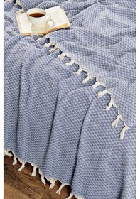 Resim Rebeka Yelda Model Mavi - Çift Kişilik Pike İndigo 