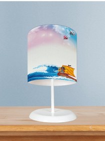 Resim Mekta Home Bebek Ve Çocuk Odası Balonlu Korsan Denizci Desenli Abajur 