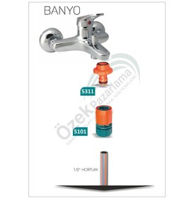 Resim Banyo Otomatik Batarya Bağlantısı Erkek + Otomatik Bağlantı Sayım 