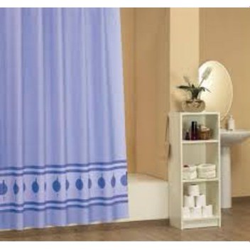 Evdy Duş Perdesi 5030 V1 Mavi Çift Kanat Çok Renkli