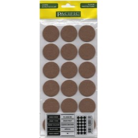 Resim Kahverengi Yapışkanlı Keçe 35MM x 35MM(18 Li) (Yuvarlak) 