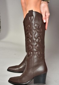 Resim Fox Shoes T296815009 Kahverengi Kovboy Model Kadın Çizme 