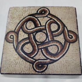 Resim Şeker Portakalım Dekoratif Figürlü Doğal Taş Banyo Gider Kapağı Süsü Tekli 10X10 cm 