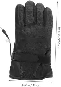 Resim 1 Çift Isıtma Eldivenleri Fırın Eldiveni Barbekü Eldivenleri Şarj Eldivenleri Etiket Etiket Etiketleri Erkek Eldivenleri Ağır Hizmet Tipi Fermuarlar Kaşık Sapı Black Suni Deri iplusmile 