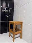 Resim Kayın Ahşap Banyo Taburesi 37cm Kayın 