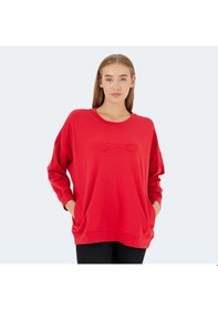Resim Slazenger VIKENTI SW Oversize Kadın Cepli Oversıze Kırmızı Sweatshirt 