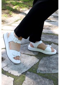 Resim Hakiki Deri Kadın Klasik Sandalet 710za150 001 