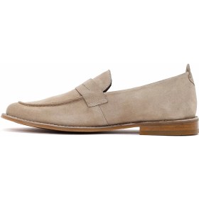 Resim Derimod Black Erkek Bej Süet Deri Klasik Loafer 26SFD601010 