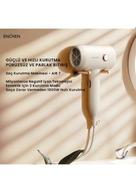 Resim Enchen Air 7 1800 Watt Negatif İyonik Teknoloji 3 Sıcaklık Modlu Saç Kurutma Makinesi 