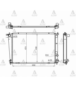 Resim Maher 10642 Radyatör Su Starex 02-08 22MM (Mt) 