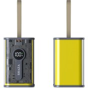 Resim shaza Dijital Göstergeli 22.5w Usb Ve Type-c Girişli 20000 Mah Crystal Powerbank Sarı 