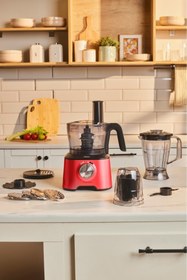 Resim Karaca Mastermaid Power Multifunctional 10 In 1 Red Mutfak Robotu, Blender Seti 2000w 