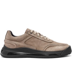 Resim Derimod Erkek Vizon Bağcıklı Kalın Tabanlı Nubuk Deri Sneaker,Kışlık Spor Ayakkabı 25WFD6114V3 