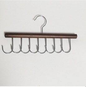 Resim Xindoker Vintage Renkli Ahşap Dalga İç Çamaşırı Askısı - 8 Kancalı Pratik Kurutma Ve Düzenleme Çözümü Kahverengi 