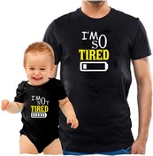 Resim venüsdijital I Am So Tıred Tasarım Siyah Tshirt Zıbın (tekil Üründür Kombin Yapılabilir Fiyatları Ayrı Ayrıdır) 